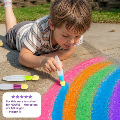 Sidewalk Chalk Paint Brush Set (6 Colors)