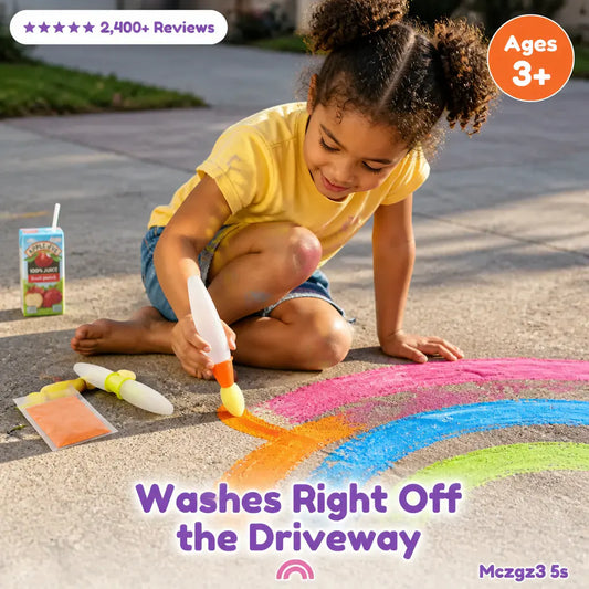 Sidewalk Chalk Paint Brush Set (6 Colors)
