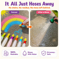 Sidewalk Chalk Paint Brush Set (6 Colors)