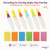 Sidewalk Chalk Paint Brush Set (6 Colors)